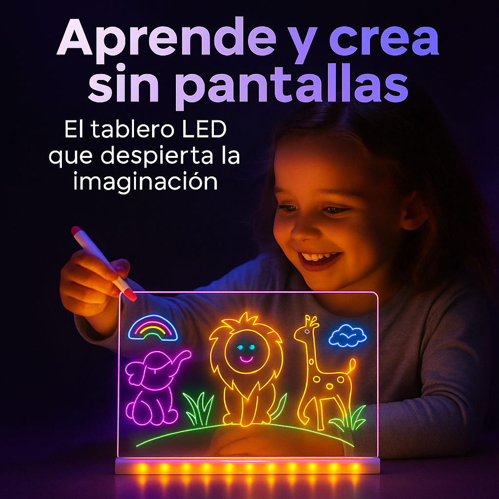 Tablero Mágico LED - Diversión y aprendizaje sin pantallas