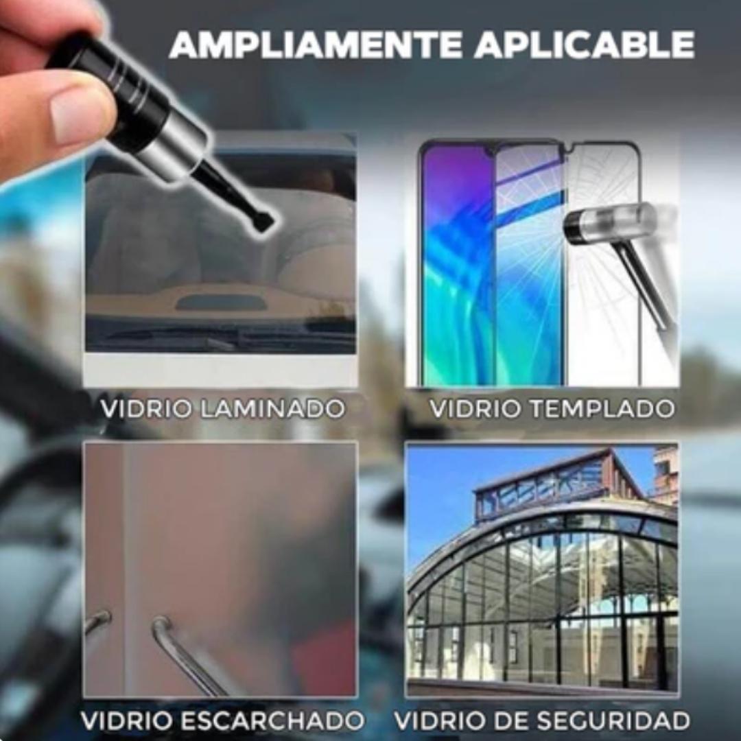 Kit Reparador de cristales VidrioFix – Repara parabrisas, pantallas y espejos al instante.