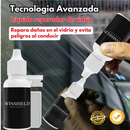 Kit Reparador de cristales VidrioFix – Repara parabrisas, pantallas y espejos al instante.