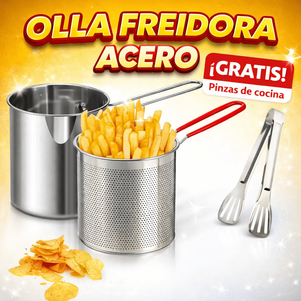 Olla Freidora Acero - Práctica, rápida y libre de salpicaduras