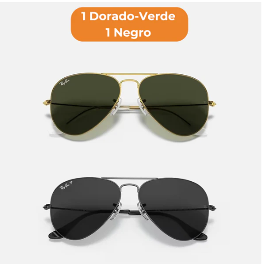 Compra 1 y Recibe 2 – Gafas Aviator Classic