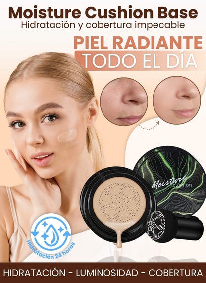 GlowCushion – Base Coreana Hidratante con Acabado Porcelana